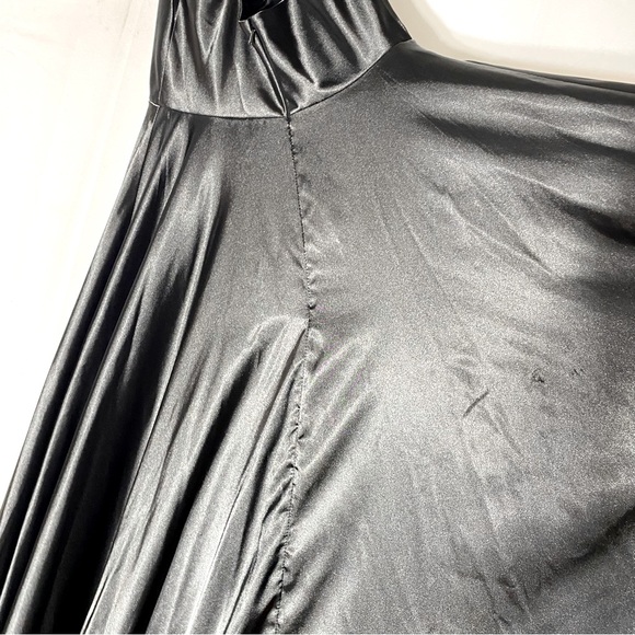 Cinderella Divine Elegant Black Satin Spaghetti Strap  Formal Evening Gown M - Picture 15 of 16